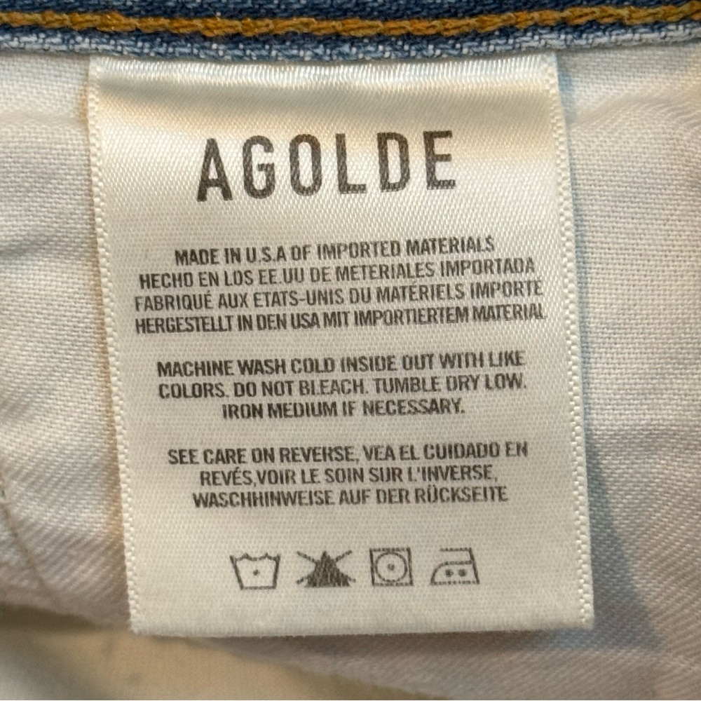 NWT AGOLDE Curtis‎ Jean in Conflict Mid Rise Straight Leg Tapered Ankle Size 36 - Picture 7 of 12